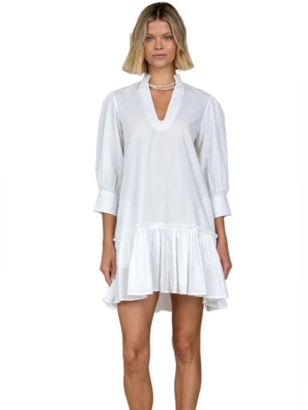 NEW Olivia James The Label Chloe Mini Swing Dress White NWT